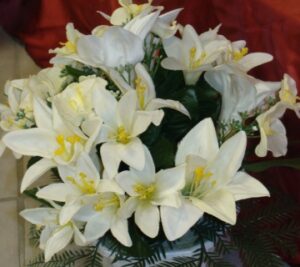 bouquet fleurs forme blanc
